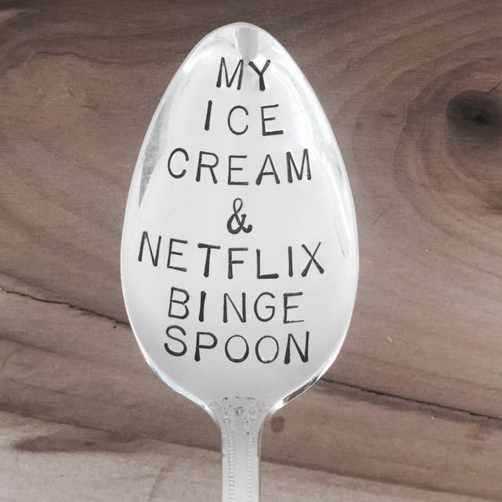 Paka Monk - Wholesale Kitchen Spoon - My Ice Cream & Netflix Binge Spoon, Ice Cream Lovers