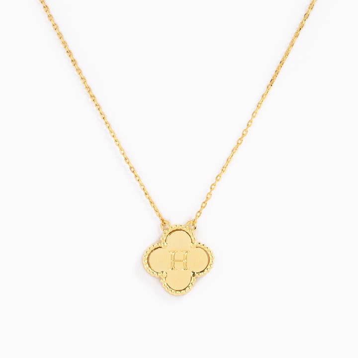 Sessori - Wholesale Pendant/Charm Necklace - Clover Letter Initial Pendant Necklace4