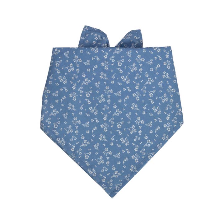 Franse Blauwe Bloemen Hondenbandana voor wholesale door Crew LaLa