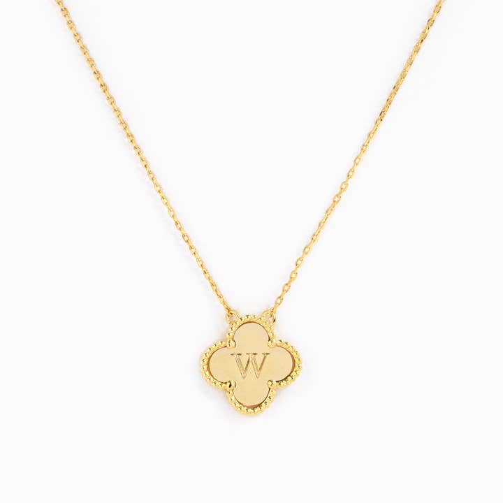 Sessori - Wholesale Pendant/Charm Necklace - Clover Letter Initial Pendant Necklace19