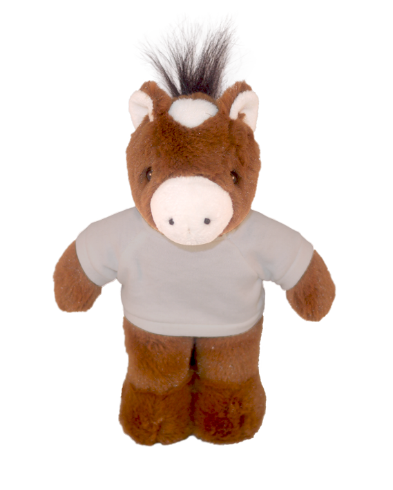 Plushland - Wholesale Stuffed/Plush Toy - Kids & Baby - Plush Floppy Horse with Personalized Tee  8"4