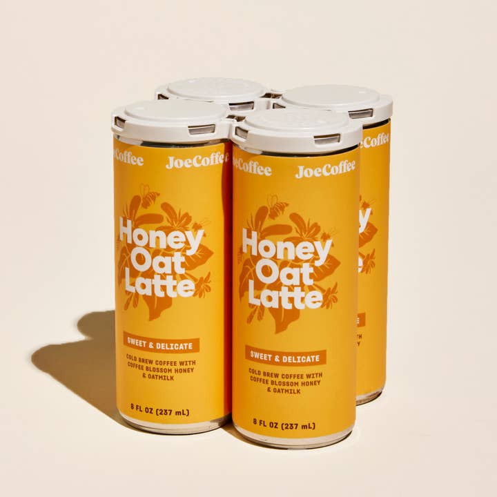 Joe Coffee Company - Wholesale Iced Coffee/Cold Brew - Cold Brew Coffee - Honey Oat Latte, 24-pack