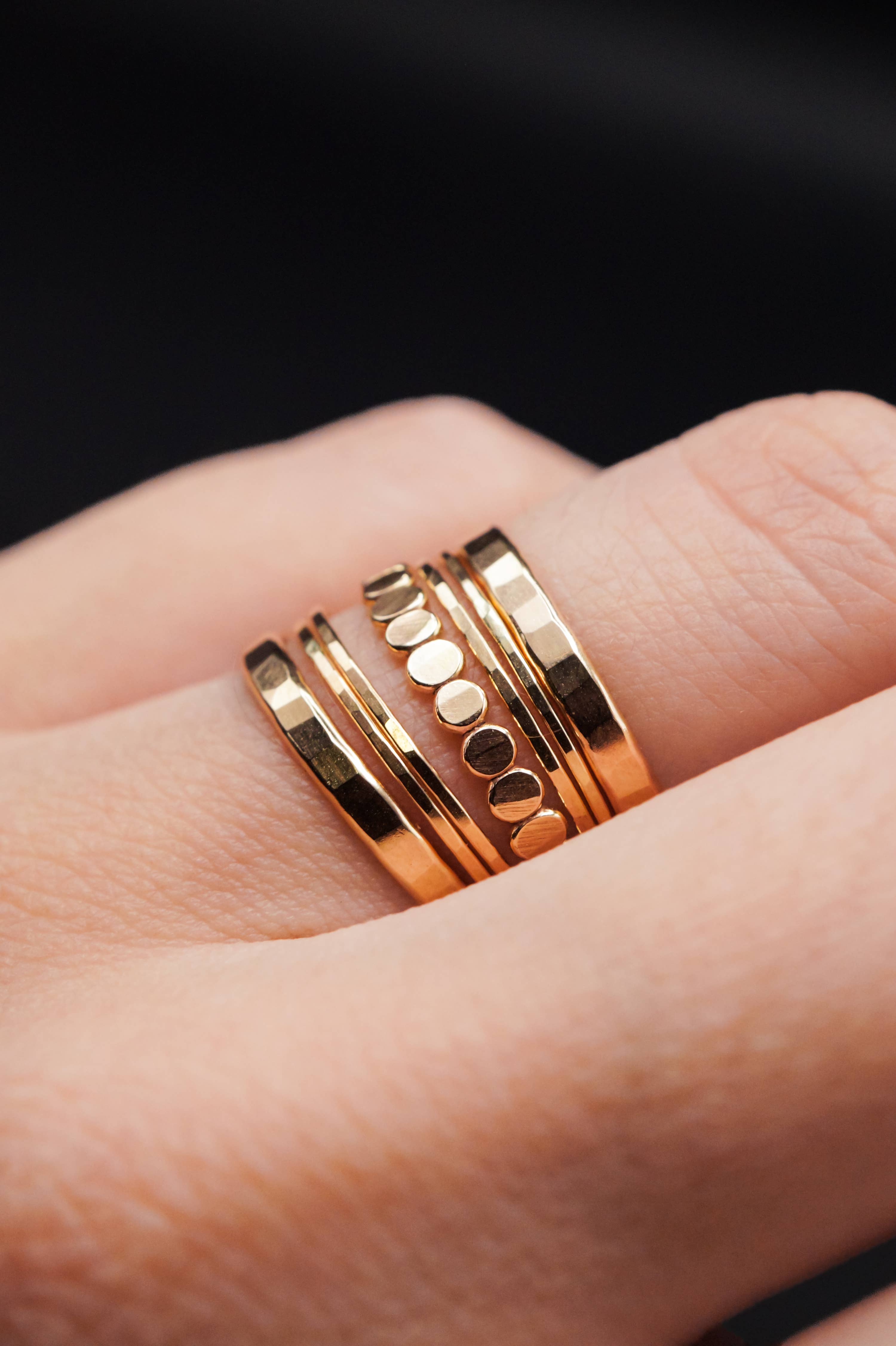 Hannah Naomi - Vendita all'ingrosso Anello midi/a fascia - Anello con Perline, Riempimento in Oro 14K11