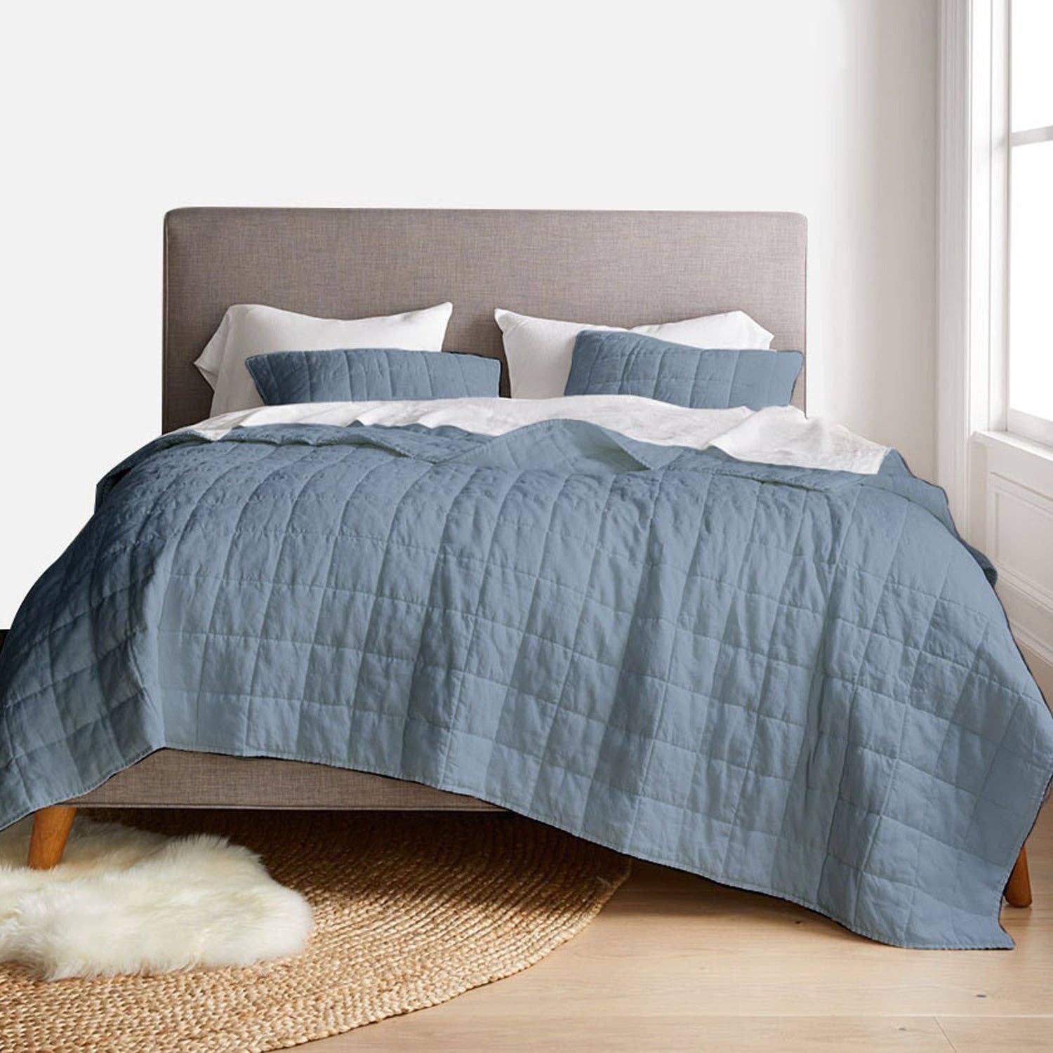 The Tangerine Store - Wholesale Bedding Set - Box stitch - Linen Cotton Quilt Sets9