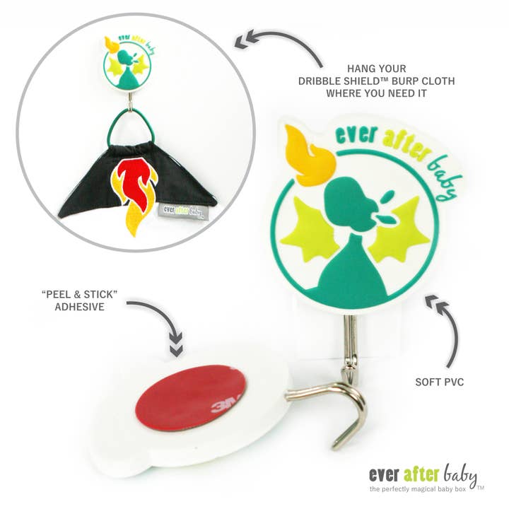 Ever After Baby - Vendita all'ingrosso Peluche - Bambini e neonati - Peluche Dragon+Panno Allattamento Mussola Burp Teal14