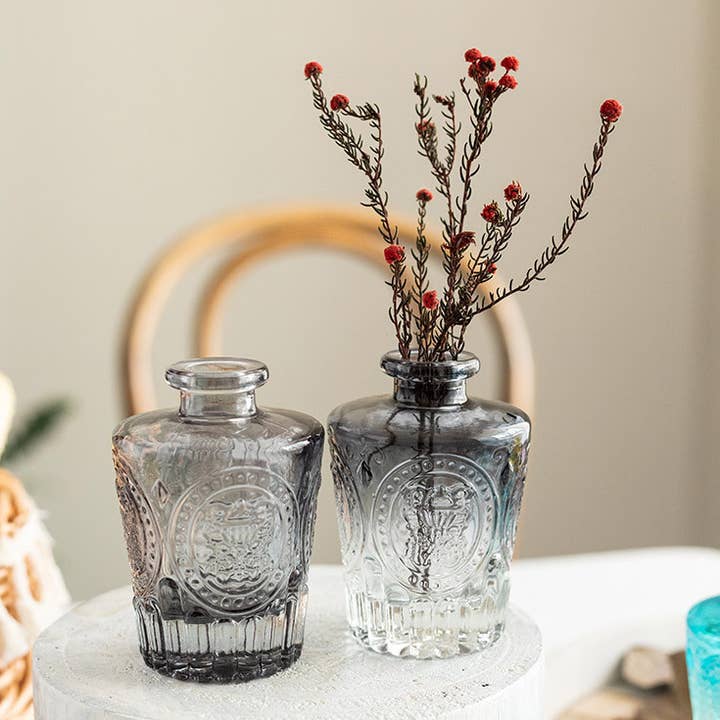 Sweet Home Deco - Wholesale Vase - Vintage Decorative Glass Vases, Colored Bud Flower Vases,
