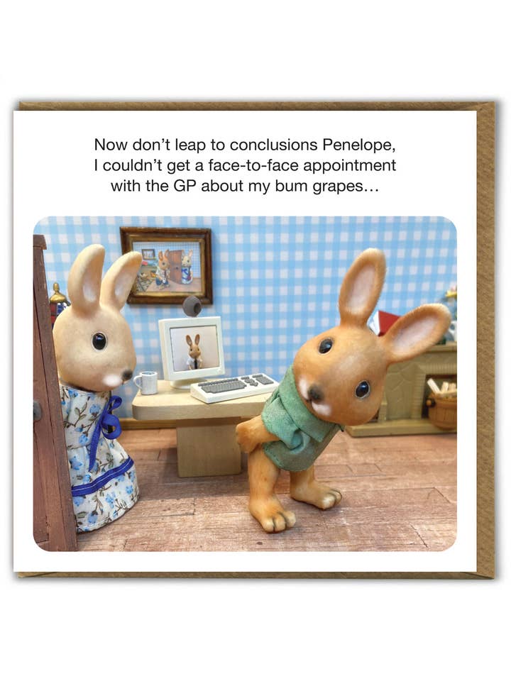 Funny Birthday Card - Face To Face - by Forest_Fr1ends for wholesale by Brainbox Candy