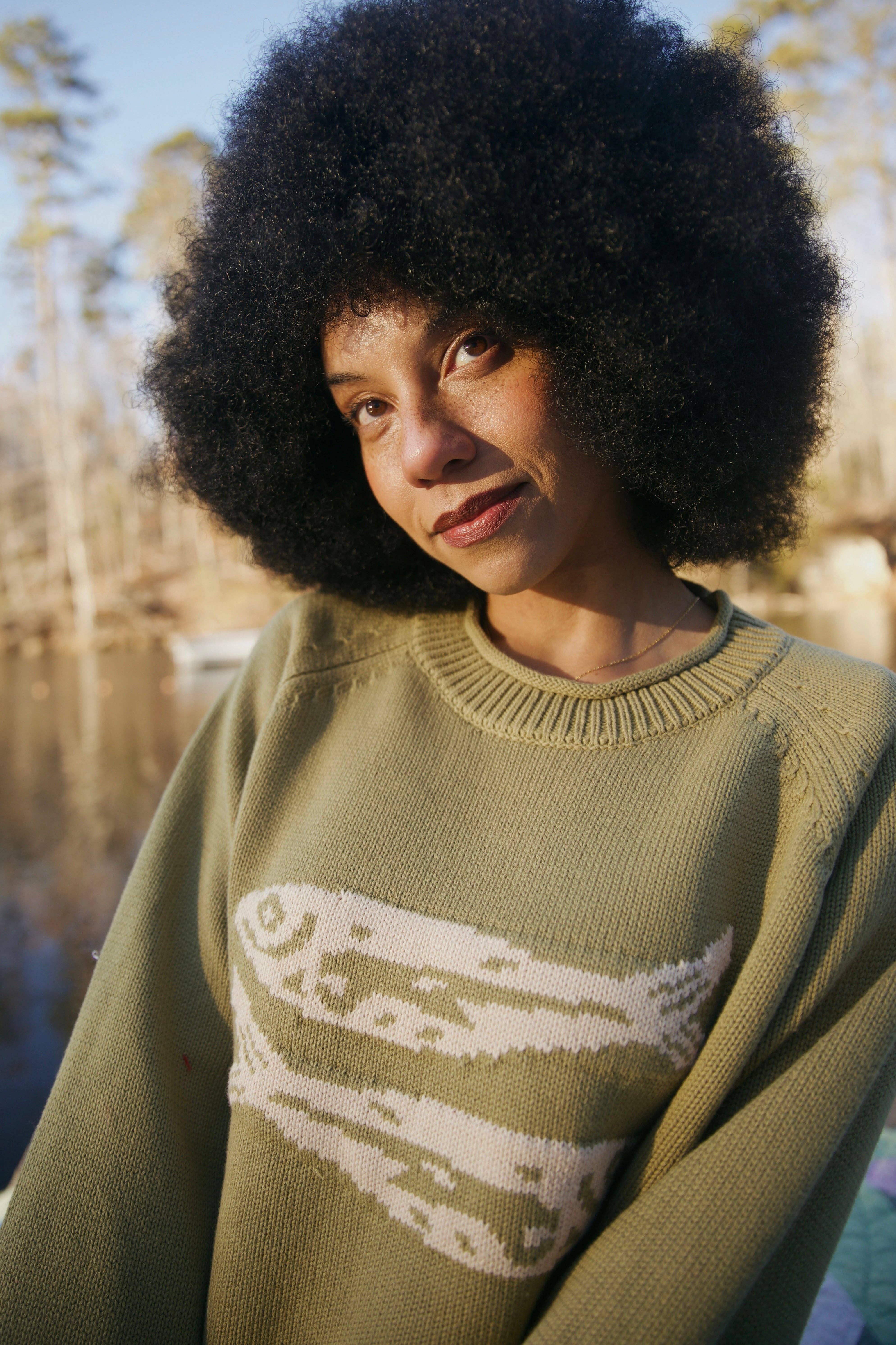 Beaten Path Co - Wholesale Knit Sweater - Unisex - GREEN COTTON FISH SWEATER5