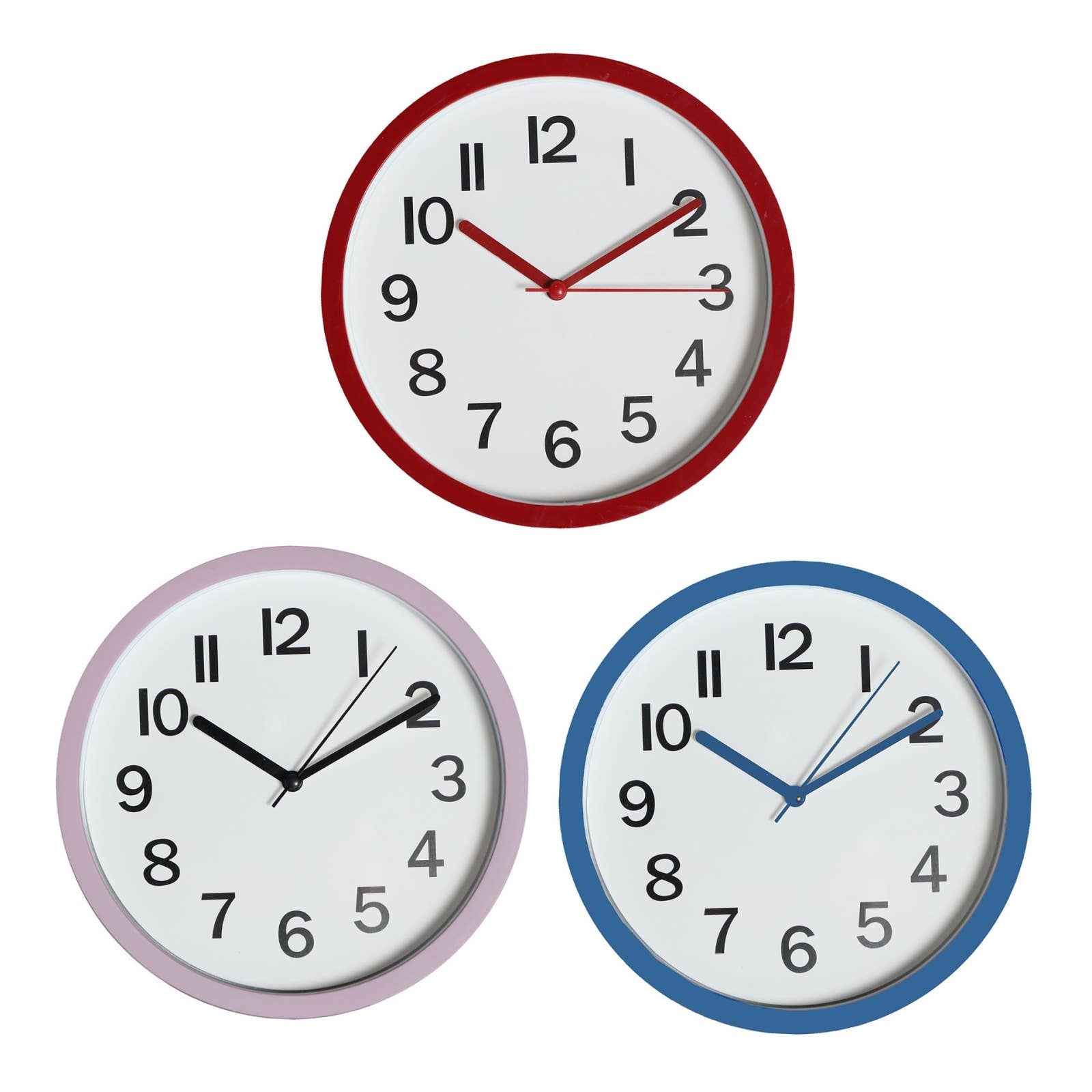 B&B - Wholesale Wall Clock - Assorted Multicolor Plastic Clock 23X4X23cm0