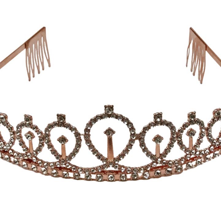 Funky Junque – wholesale Tiara – Dam – Tiara Krona för Brud & Födelsedag - Roséguld