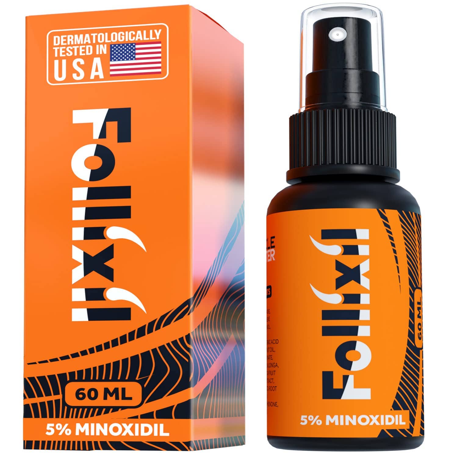 Matykos Beauty LLC - Wholesale Hair Thinning/Loss Treatment - FOLLIXIL 5% Minoxidil Lotion with Biotin and Capilia Longa0