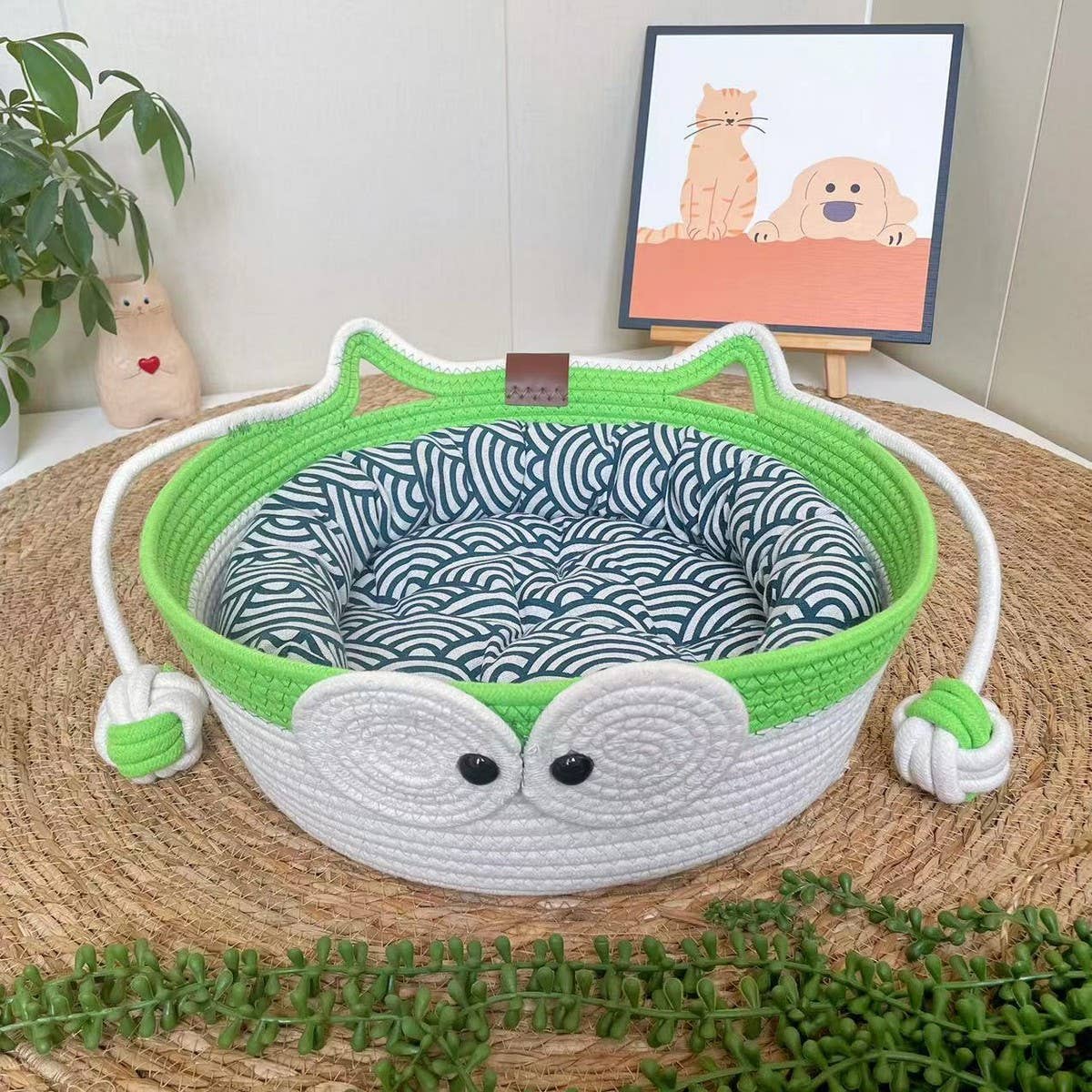 PAWPAWwholesale - Wholesale Pet Bed - Cat - Woven Cat House with Toy Ball for All Seasons_CWMM65618