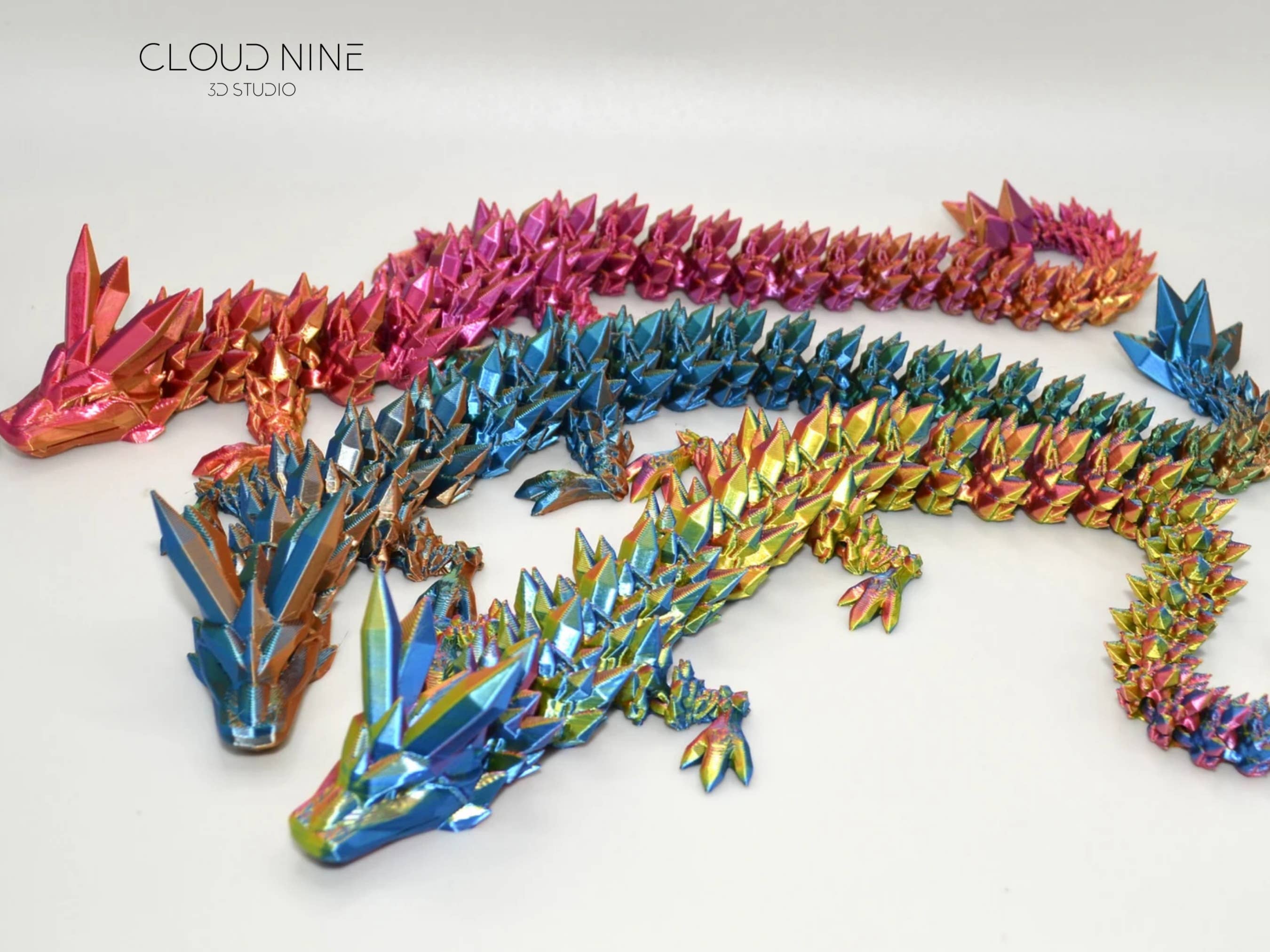 Cloud Nine 3d Studio - Wholesale Fidget Toy - Kids - Articulated Crystal Dragon, Fidget Toy, Dragon Lover Gift5