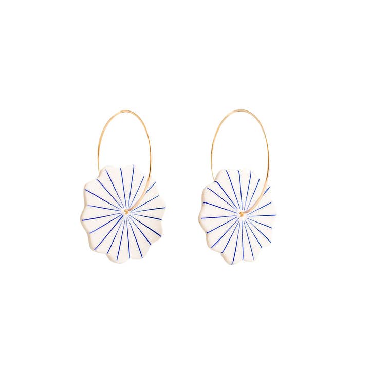 Jenna Vanden Brink Ceramics - Wholesale Hoop Earrings - Pinstripe Pinwheel Hoops2