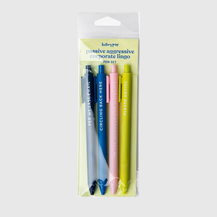 Brittany Paige - Wholesale Pen - Passive Aggressive Corporate Lingo Jotter Pen Set1