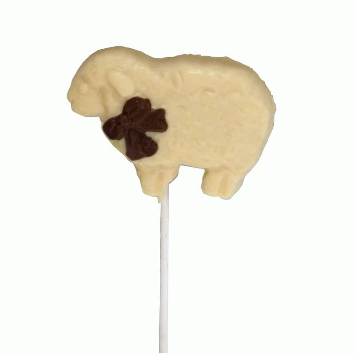 Hames Chocolates – wholesale Lollipop – UK ONLY. White Chocolate Farmyard Sheep Lollipop1