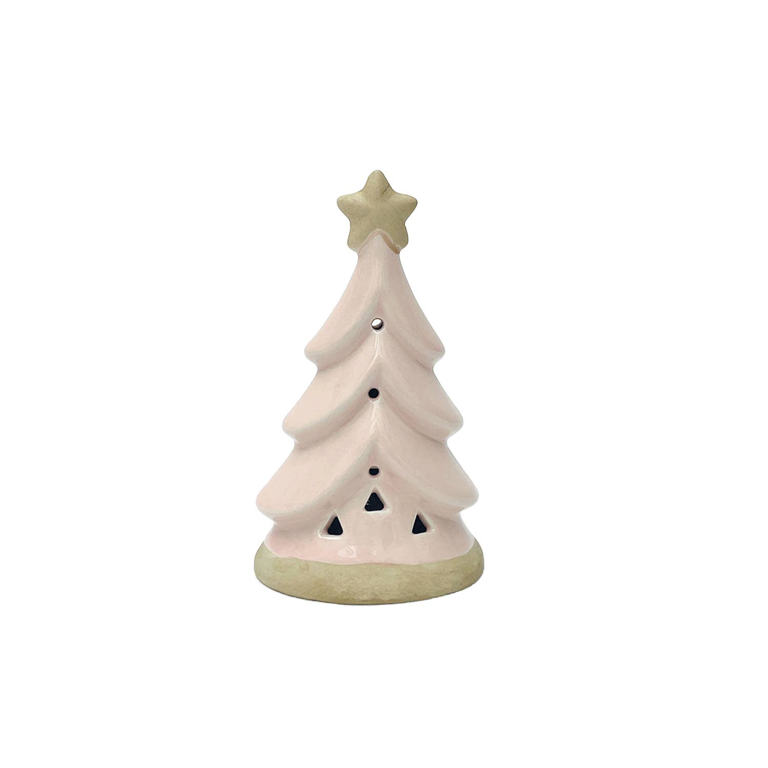 Opjet Paris - Vente Décoration de Noël - Déco LED arbre pm rose à piles L7,5 P4,8 H12,1cm