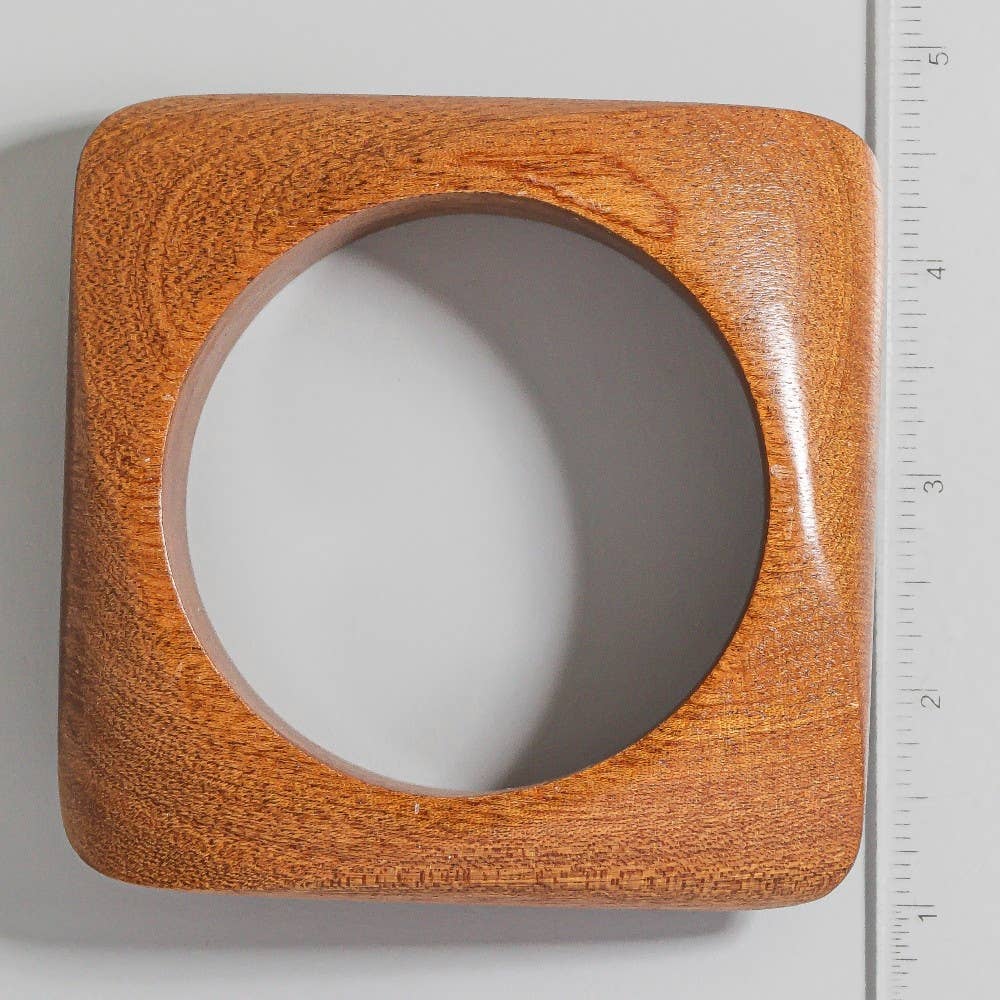 BR Large Wood Square Shape Bangle Bracelet for wholesale on Faire2