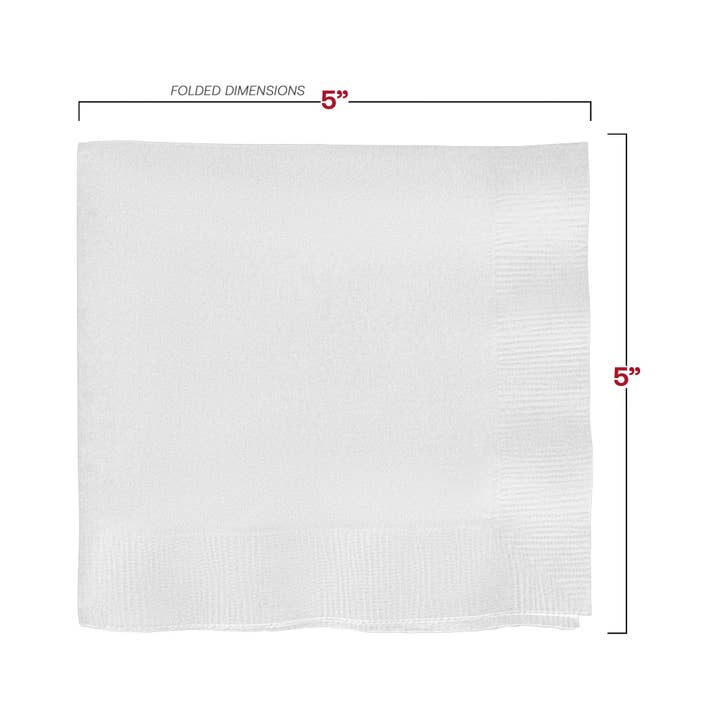 Smarty had a Party - Wholesale Disposable Napkin - White Paper Beverage/Cocktail Napkins - 50 pcs2