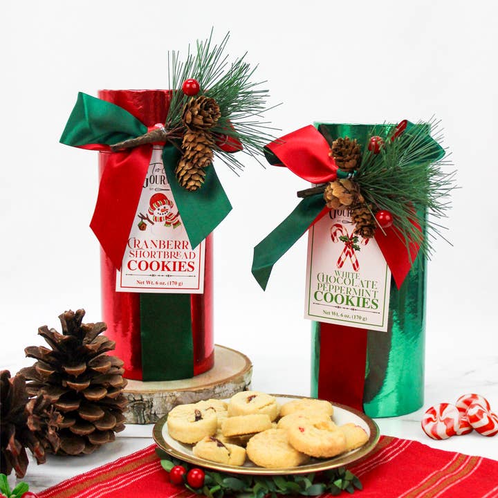 Too Good Gourmet - Wholesale Cookie - Metallic Deco Tube: White Chocolate & Cranberry Cookies2