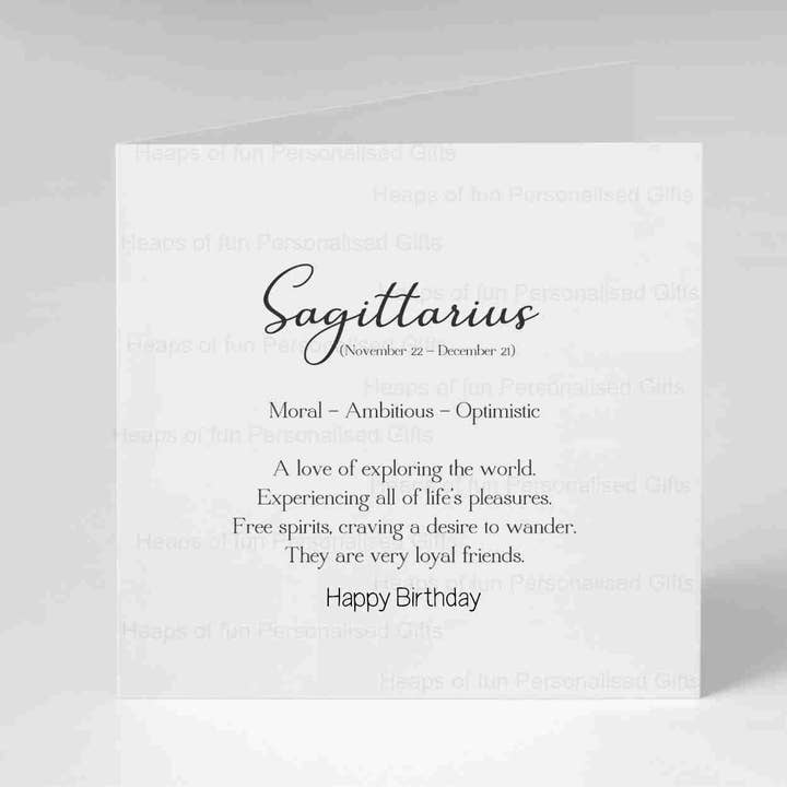Sagittarius Definition Birthday Card for wholesale by HEAPS OF FUN