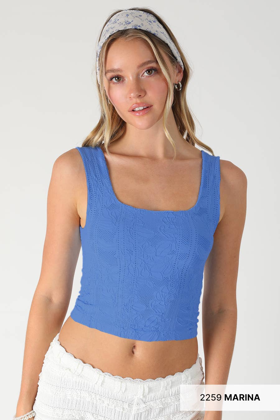 NIKIBIKI - Wholesale Knit Top - Women's - NS8396 - Double Lace Square Crop Top8