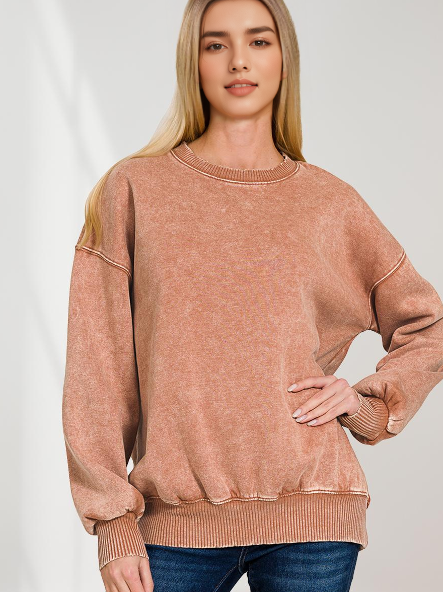 42POPS – Sweatshirt - Mulher por atacado – ',.._ Sweatshirt de Lã Polar Snow Wash103