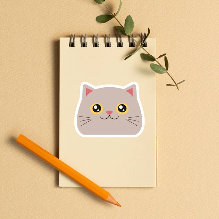 Aloha Ellie & Co. - Wholesale Sticker - Kitty Face Stickers2