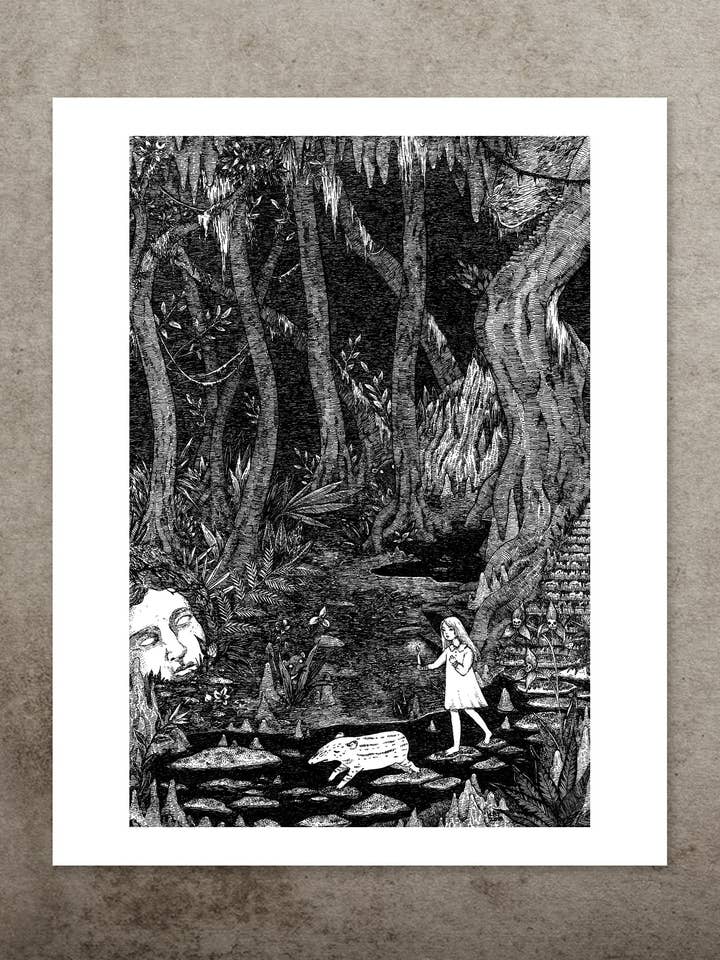 The Underground Forest - 8x10" Print for wholesale by Stupid Animal Shop