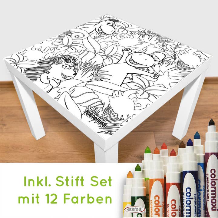 Playmatt - Wholesale Coloring Mat - Kids & Baby - Little Dragon Coconut Coloring Playmat - Washable3