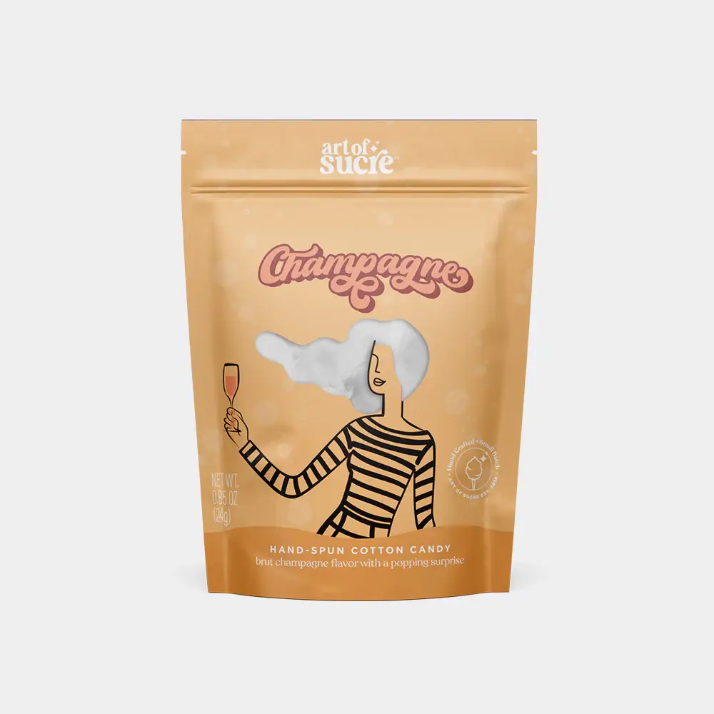 Art of Sucre - Wholesale Cotton Candy - Champagne Flavored Gourmet Cotton Candy1