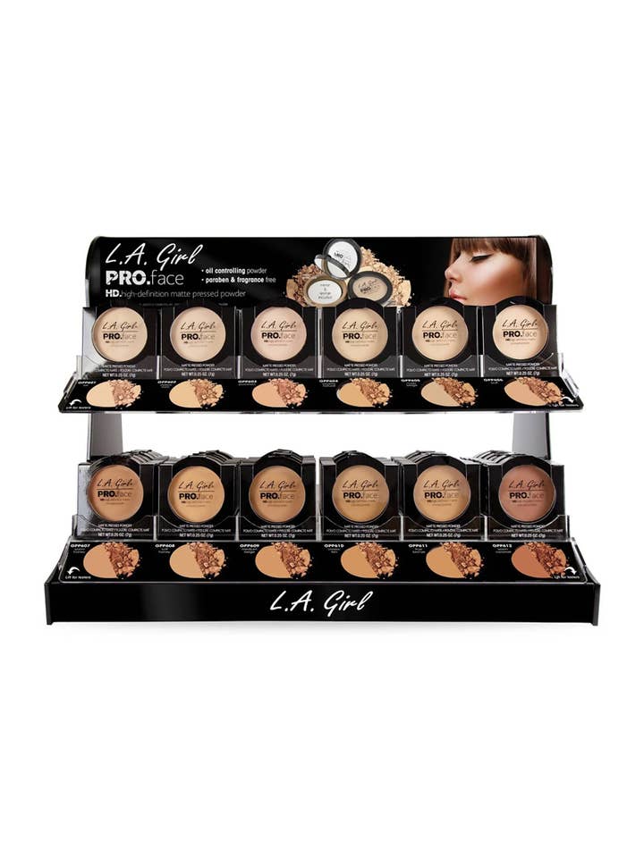 LA Girl GCD198.1 Pro Face Mattes Puderdisplay, 144 Stück für den Großhandel von PINEAPPLE Beauty