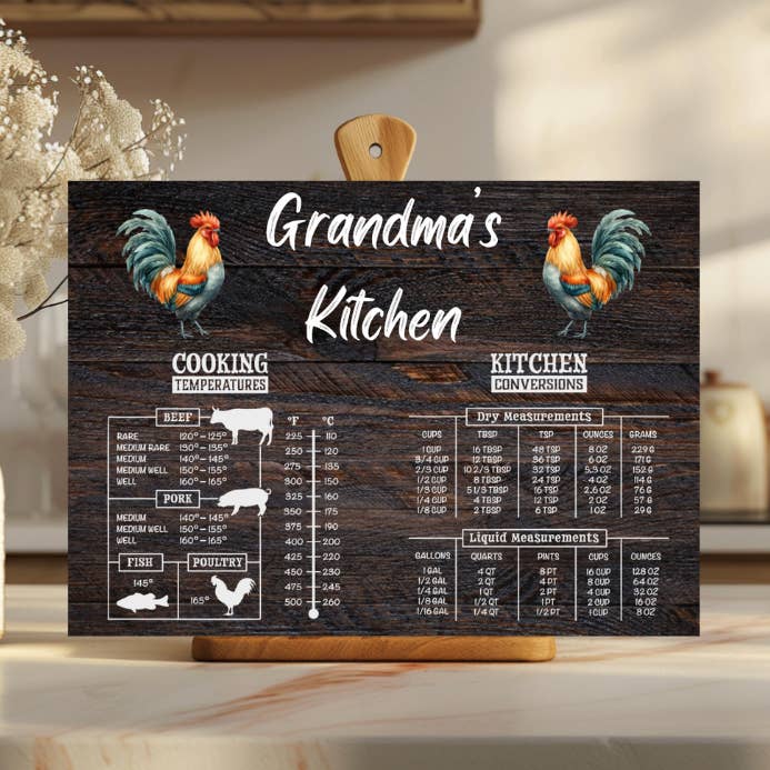 Custom Chicken Conversion Glass Kitchen Cutting Board for wholesale by AvaryMaeInspirations