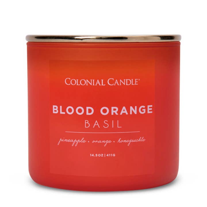 Blood Orange Basil duftlys 411G for engroshandel hos Colonial Candle DE