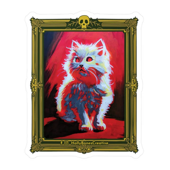 "9 Lives No. 4" Sticker for wholesale by Holly Bones