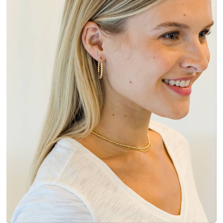 erin gray - Wholesale Beaded/Pearl Necklace - 2mm 14k Gold Filled Waterproof Necklace1