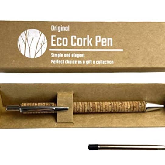Ecolif3 - Wholesale Pen - Eco Cork Pen With Refill ( Stripe)