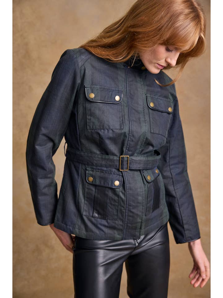 Jack Murphy Clothing - Wholesale Jacket - Women's - Cara Utility Wax Jacket - Blackwatch3