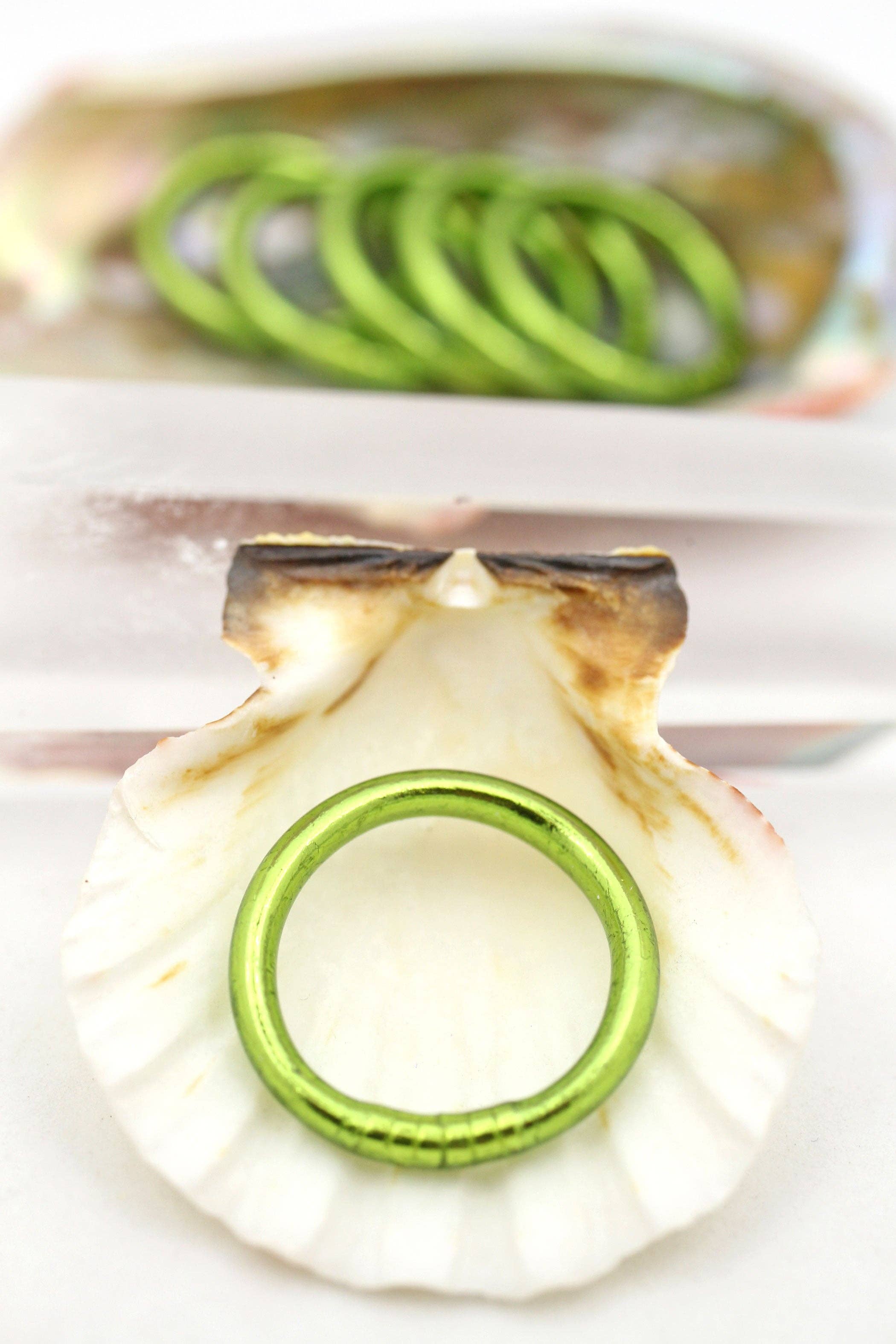 Woman Shops World - Vente Anneau/bague à empiler - Bagues de temple bouddhiste thaïlandaises simples, colorées, Kumlai9