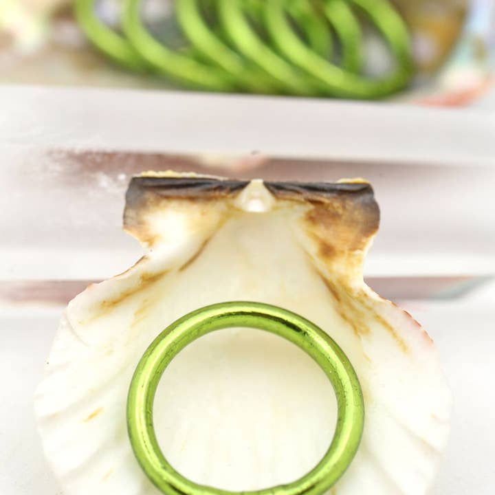 Woman Shops World - Vente Anneau/bague à empiler - Bagues de temple bouddhiste thaïlandaises simples, colorées, Kumlai9