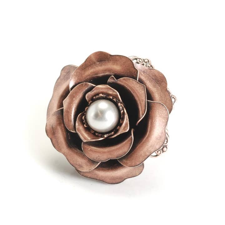Sweet Romance Jewelry - Wholesale Cocktail/Statement Ring - Camellia Flower Ring OL_R339