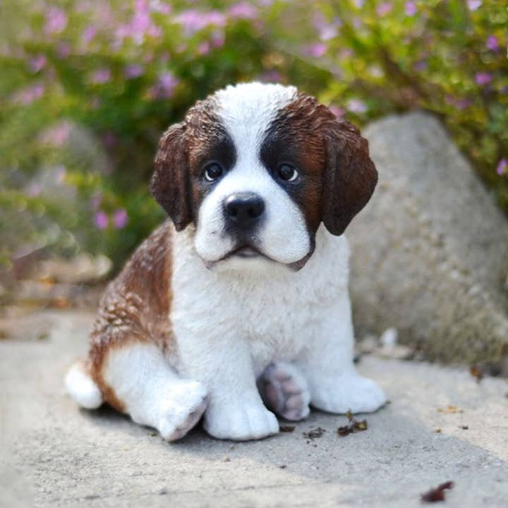 Hi-Line Gift Ltd. - Wholesale Outdoor Ornament/Decor - Pet Pals: Saint Bernard Puppy Statue1