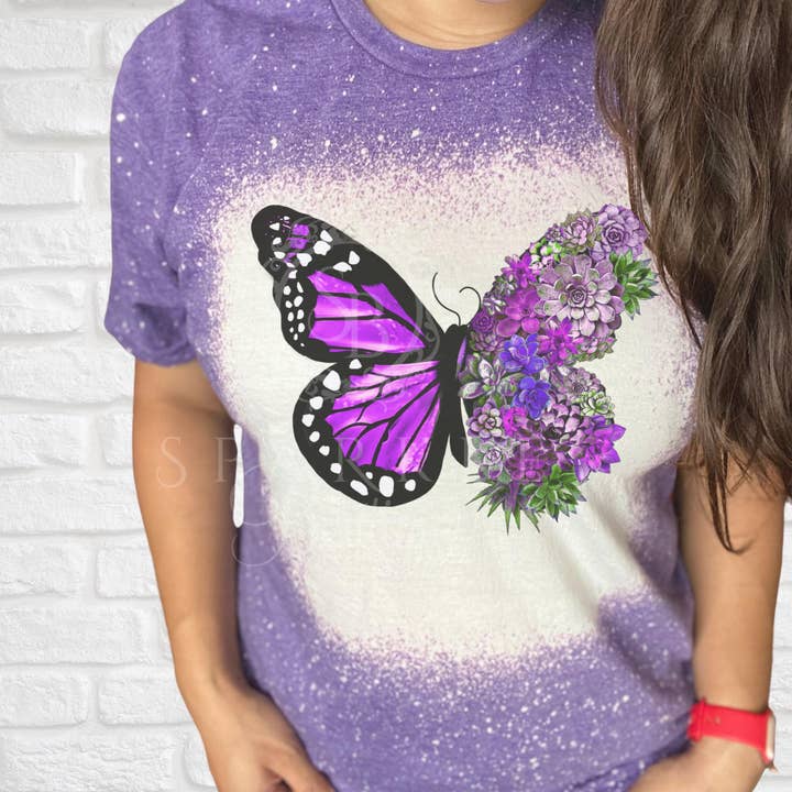 Chemise blanchie Cactus Butterfly pour la vente par Sparkle Boutique2U