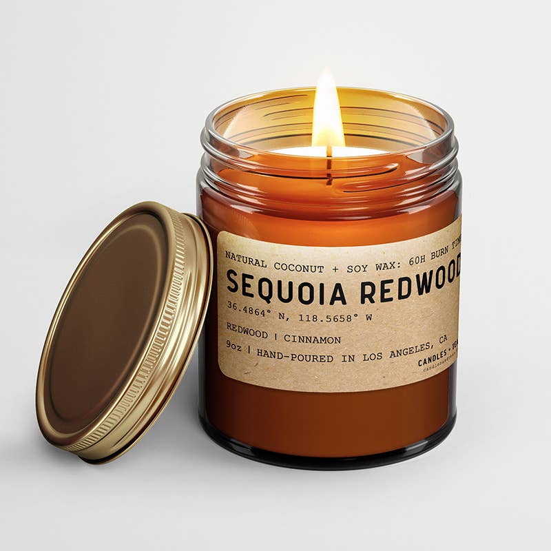 Candlefy – Großhandel Kerze im Glas / gefüllte Kerze – Sequoia Redwood California Duftkerze: Natürliches Kokos-So1
