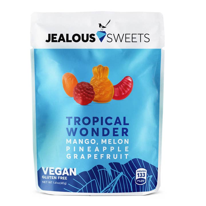 Jealous Sweets (US) - Wholesale Gummy - Jealous Sweets Tropical Wonder 40g Bags MP100