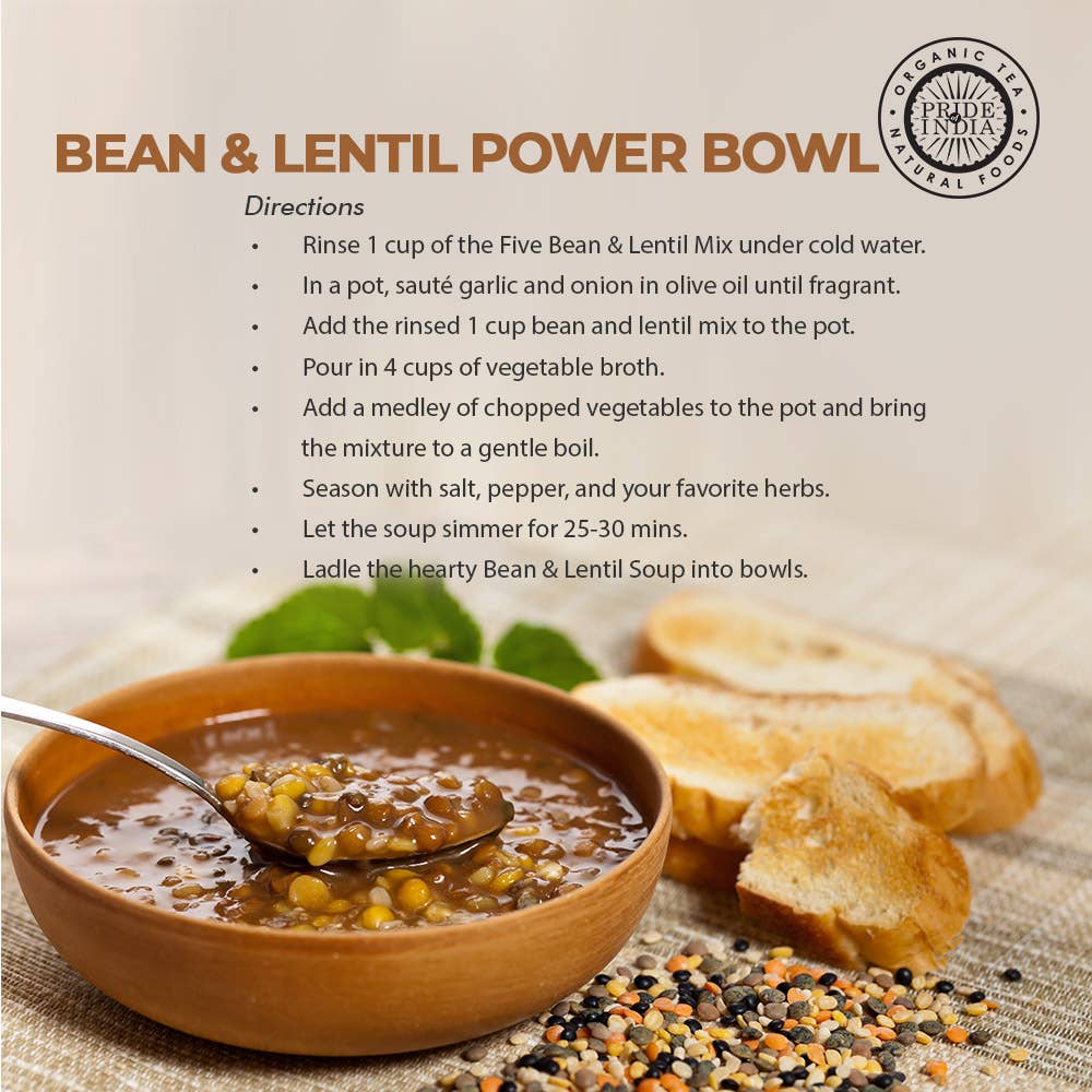 PRIDE INDIA BRANDS - Wholesale Beans - Five-Lentil and Bean Superfood Mix4