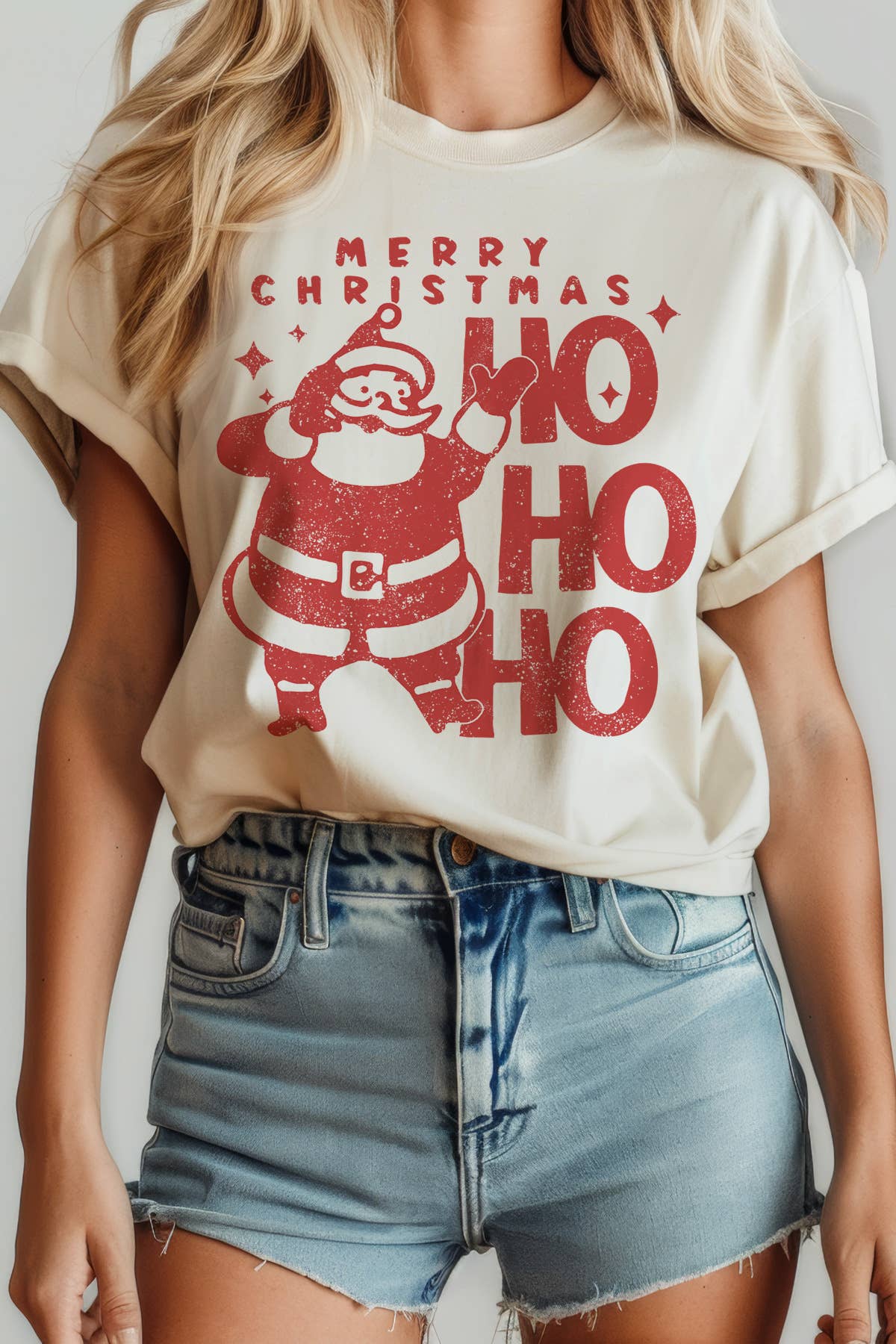 BouTeeQue Closet - Wholesale T-shirt met print - Dames - BT2241 T MERRY CHRISTMAS HO HO T-shirt met korte mouwen1