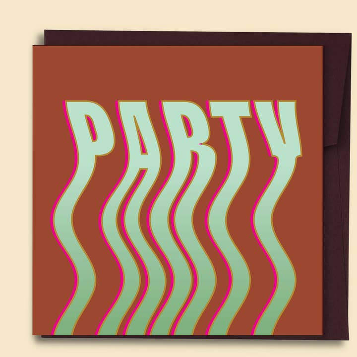 Dimensional Party Drop Mint Green Card - Wholesale for wholesale by Papernest