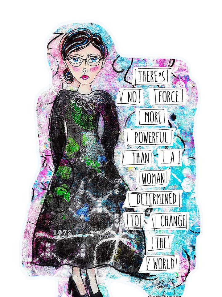 Es gibt keine Kraft, die stärker ist als eine Frau gestanzten Aufkleber für den Großhandel von Redefining She