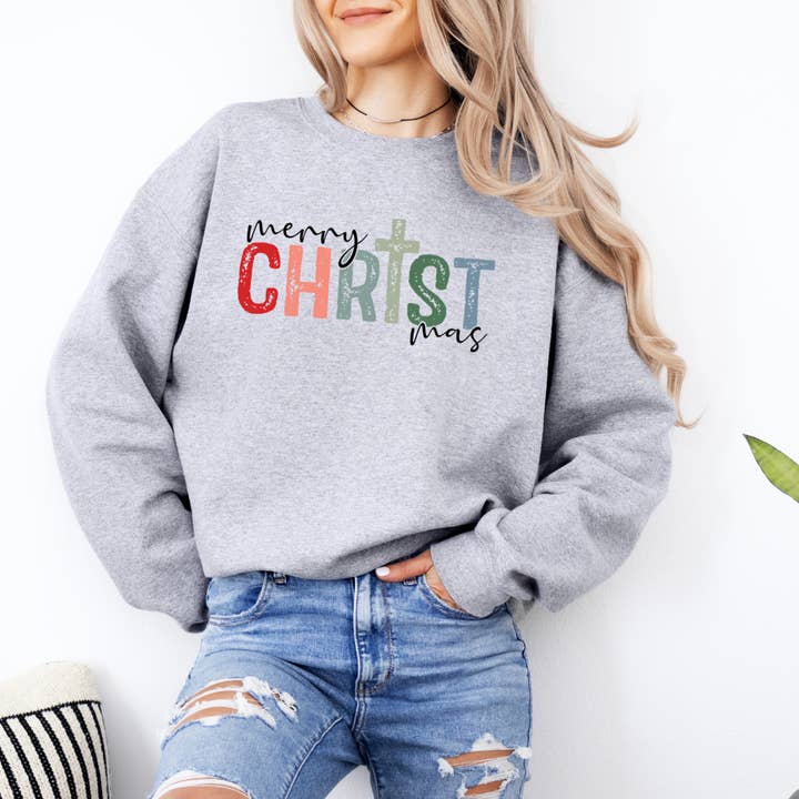 Wholehearted Motherhood and Co. - Wholesale Graphic Sweatshirt - Women's - CHRISTmas Christmas Sweatshirt - Christmas Tee - Graphic Tee1